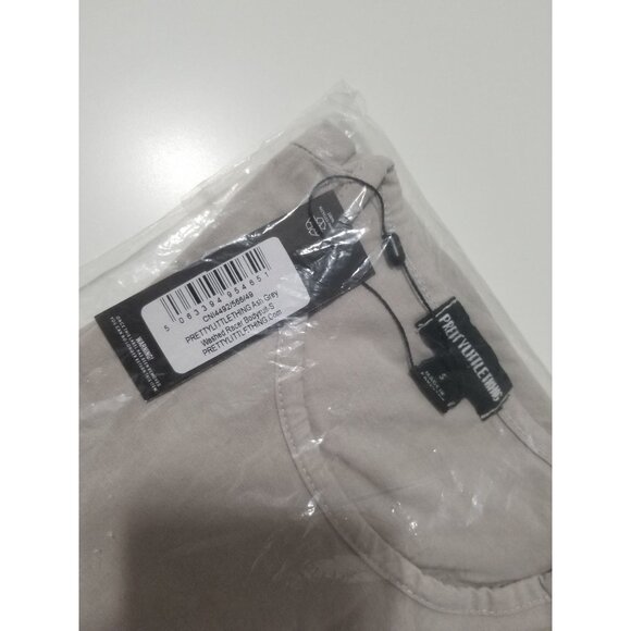 PRETTYLITTLETHING Washed Racer Bodysuit In Ash Grey - Size Small‎ - Picture 7 of 8